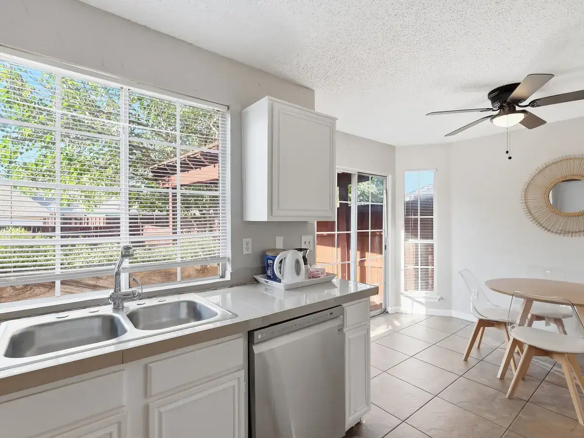 A bright furnished kitchen, coastal styling